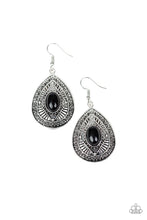 Load image into Gallery viewer, Paparazzi Tropical Topography - Black Bead - Silver Earrings - $5 Jewelry With Ashley Swint
