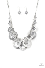 Load image into Gallery viewer, Paparazzi Turn It Up - Silver - Hammered Hoops - Necklace &amp; Earrings - $5 Jewelry with Ashley Swint