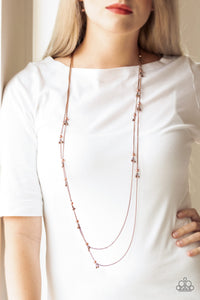 Paparazzi Ultrawealthy - Copper - Necklace & Earrings - $5 Jewelry with Ashley Swint