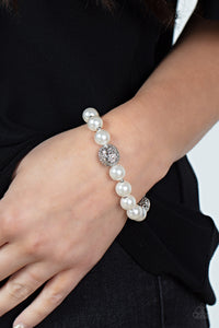 PRE-ORDER - Paparazzi Upscale Whimsy - White - Bracelet - $5 Jewelry with Ashley Swint