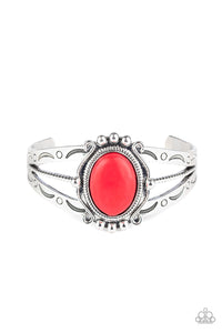 Paparazzi Very TERRA-torial - Red Stone - Bracelet - $5 Jewelry with Ashley Swint