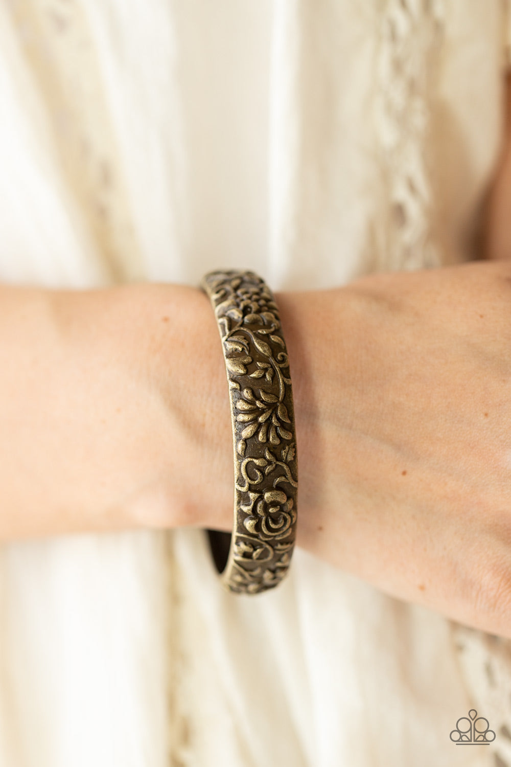 PRE-ORDER - Paparazzi Victorian Meadow - Brass - Bracelet - $5 Jewelry with Ashley Swint