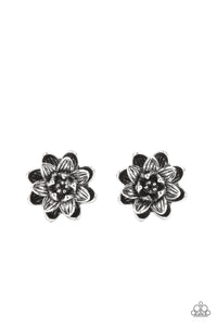 PRE-ORDER - Paparazzi Water Lily Love - Silver - Earrings - $5 Jewelry with Ashley Swint