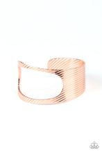 Load image into Gallery viewer, Paparazzi What GLEAMS Are Made Of - Copper - Asymmetrical Cutout - Cuff Bracelet - $5 Jewelry with Ashley Swint