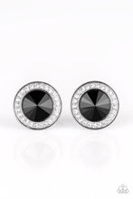 Load image into Gallery viewer, Paparazzi What Should I BLING? - Black Gem - White Rhinestones - Post Earrings - $5 Jewelry with Ashley Swint