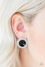 Load image into Gallery viewer, Paparazzi What Should I BLING? - Black Gem - White Rhinestones - Post Earrings - $5 Jewelry with Ashley Swint