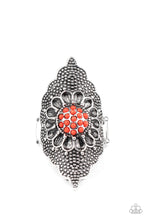 Load image into Gallery viewer, Paparazzi Wildly Wallflower - Red Samba Beads - Scalloped Silver Ring - $5 Jewelry with Ashley Swint