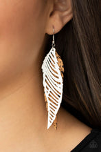 Load image into Gallery viewer, PRE-ORDER - Paparazzi WINGING Off The Hook - White - Earrings - $5 Jewelry with Ashley Swint