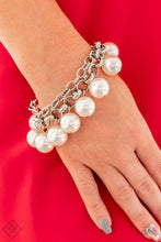 Load image into Gallery viewer, Paparazzi Word On Wall Street White Pearls - Silver Chain Bracelet - Fashion Fix Exclusive September 2019 - $5 Jewelry With Ashley Swint