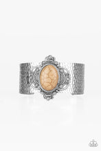 Load image into Gallery viewer, Paparazzi Yes I CANYON - Brown Stone - Silver Hammered Cuff - Bracelet - $5 Jewelry With Ashley Swint