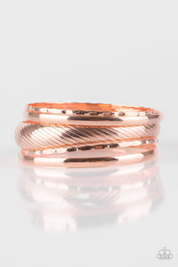 Paparazzi Boss of Boho - Copper - Set of 4 Bracelets - $5 Jewelry With Ashley Swint