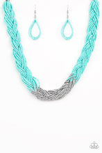 Load image into Gallery viewer, Paparazzi Brazilian Brilliance - Blue Seed Bead Necklace and matching Earrings - $5 Jewelry With Ashley Swint