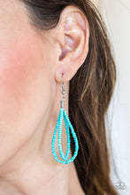 Load image into Gallery viewer, Paparazzi Brazilian Brilliance - Blue Seed Bead Necklace and matching Earrings - $5 Jewelry With Ashley Swint