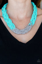 Load image into Gallery viewer, Paparazzi Brazilian Brilliance - Blue Seed Bead Necklace and matching Earrings - $5 Jewelry With Ashley Swint