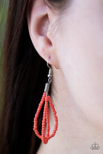Load image into Gallery viewer, Paparazzi Brazilian Brilliance - Orange - Seed Bead Necklace and matching Earrings - $5 Jewelry With Ashley Swint