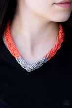 Load image into Gallery viewer, Paparazzi Brazilian Brilliance - Orange - Seed Bead Necklace and matching Earrings - $5 Jewelry With Ashley Swint