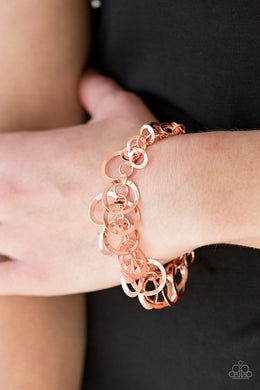 Paparazzi Circus Cabaret - Copper - Shiny Hoops - Bracelet - $5 Jewelry With Ashley Swint