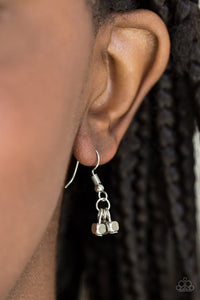 Paparazzi City Blockbuster - White - Multi Layered Necklace & Earrings - $5 Jewelry With Ashley Swint