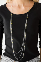 Load image into Gallery viewer, Paparazzi Colorful Cadence - Yellow Beads - Silver Chains - Necklace and matching Earrings - $5 Jewelry With Ashley Swint