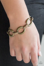 Load image into Gallery viewer, Paparazzi Dont Forget Whos Boss! - Brass - Topaz Rhinestones - Bracelet - $5 Jewelry With Ashley Swint