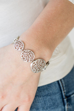 Paparazzi Dream WHIRL - Silver - Filigree Silver Frames - Adjustable Bracelet - $5 Jewelry With Ashley Swint