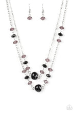 Load image into Gallery viewer, Paparazzi Gala Glow - Black Rhinestone  - Silver Necklace and matching Earrings - $5 Jewelry With Ashley Swint