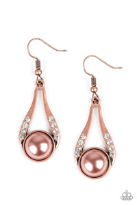 Paparazzi HEADLINER Over Heels - Copper - Earrings - $5 Jewelry With Ashley Swint