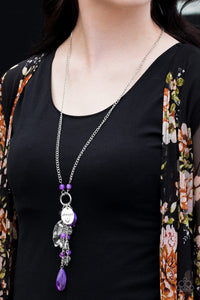 Paparazzi Hearts Content - Purple - "Always" Necklace & Earrings - $5 Jewelry With Ashley Swint
