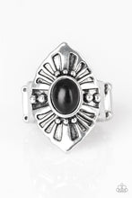Load image into Gallery viewer, Paparazzi HOMESTEAD For The Weekend - Black Stone Bead  - Silver Ring - $5 Jewelry With Ashley Swint
