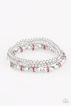 Load image into Gallery viewer, Paparazzi Let There BEAM Light - Pink Rhinestones - Set of 3 Bracelets - $5 Jewelry with Ashley Swint