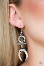 Load image into Gallery viewer, Paparazzi Majestically Moon Child - Silver - Earrings - $5 Jewelry With Ashley Swint