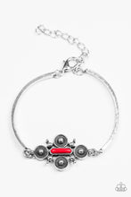 Load image into Gallery viewer, Paparazzi Mesa Flower - Red Bead - Silver Bracelet - $5 Jewelry With Ashley Swint