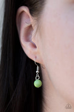 Load image into Gallery viewer, Paparazzi On Mountain Time - Green - Silver Beads - Necklace and Earrings - $5 Jewelry With Ashley Swint