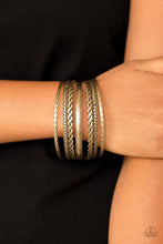 Load image into Gallery viewer, Paparazzi Rattle and Roll - Brass Bangles - Set of 7 - Bracelets - $5 Jewelry with Ashley Swint