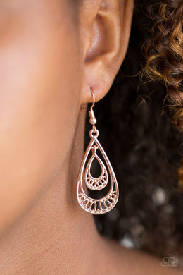 Paparazzi REIGNed Out - Gold - Teardrop Earrings - $5 Jewelry With Ashley Swint