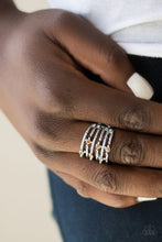 Load image into Gallery viewer, Paparazzi Scale Up - Brown Rhinestone - Silver Ring - $5 Jewelry With Ashley Swint