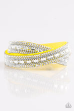 Load image into Gallery viewer, Paparazzi Shimmer and Sass - Yellow - Double Wrap Bracelet - $5 Jewelry With Ashley Swint