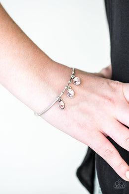 Paparazzi Sparkling Splendor - Pink Glittery Rhinestones - Silver Cuff Bracelet - $5 Jewelry With Ashley Swint