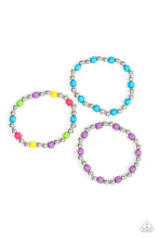 Load image into Gallery viewer, Paparazzi Starlet Shimmer Bracelets - 10 - Blue, Multi &amp; Purple Beads - $5 Jewelry With Ashley Swint