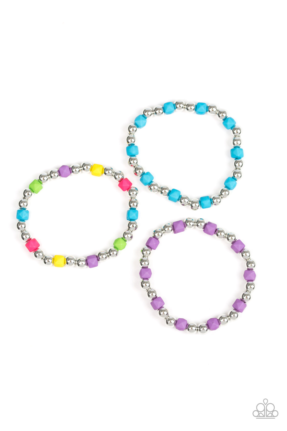 Paparazzi Starlet Shimmer Bracelets - 10 - Blue, Multi & Purple Beads - $5 Jewelry With Ashley Swint