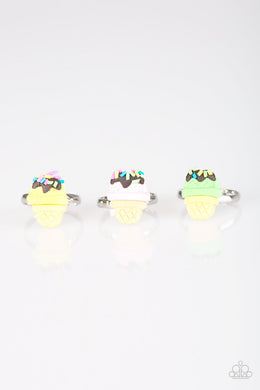 Paparazzi Starlet Shimmer Rings -10 - Ice Cream Cones w/Sprinkles - $5 Jewelry With Ashley Swint