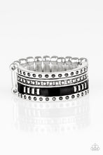 Load image into Gallery viewer, Paparazzi Super Summer - Black - Silver Ring - $5 Jewelry With Ashley Swint