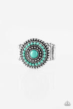 Load image into Gallery viewer, Paparazzi Tide Pools - Green Beads - Silver Studded Ring - $5 Jewelry With Ashley Swint