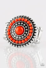 Load image into Gallery viewer, Paparazzi Tide Pools - Red Beads - Silver Frame - Ring - $5 Jewelry With Ashley Swint