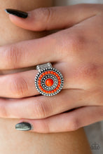 Load image into Gallery viewer, Paparazzi Tide Pools - Red Beads - Silver Frame - Ring - $5 Jewelry With Ashley Swint