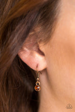 Load image into Gallery viewer, Paparazzi Timelessly Twisted - Copper - Glittery Rhinestones - 3 Layer Necklace and matching Earrings - $5 Jewelry With Ashley Swint