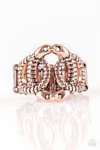 Paparazzi TRIO de Janeiro - Copper Ring - $5 Jewelry With Ashley Swint