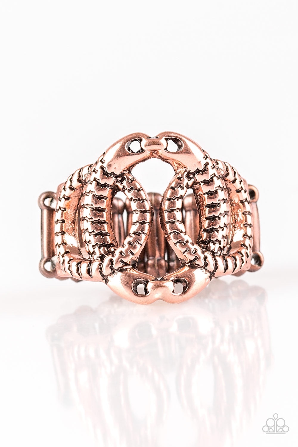 Paparazzi TRIO de Janeiro - Copper Ring - $5 Jewelry With Ashley Swint