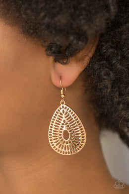 Paparazzi You Look GRATE! - Gold Teardrop Earrings - $5 Jewelry With Ashley Swint