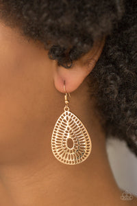 Paparazzi You Look GRATE! - Gold Teardrop Earrings - $5 Jewelry With Ashley Swint